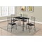 Monarch Specialties Dining Set - 5Pcs Set / Black Metal And Top I 1018 - alternate 3